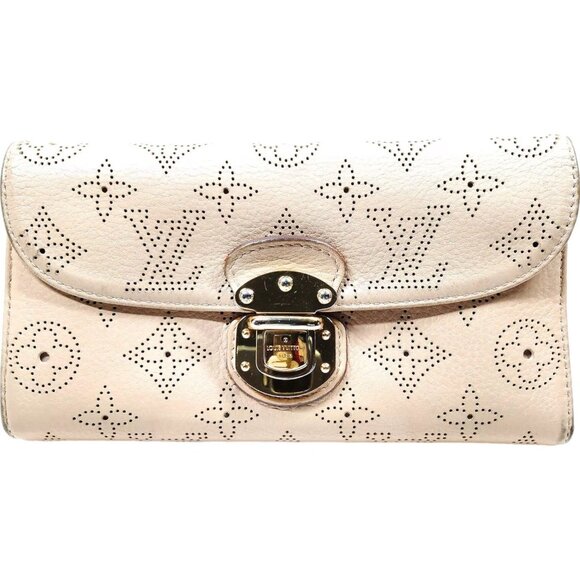 096288AN (G4) Louis Vuitton Wallet Long Beige Monogram Mahina - Picture 1 of 10